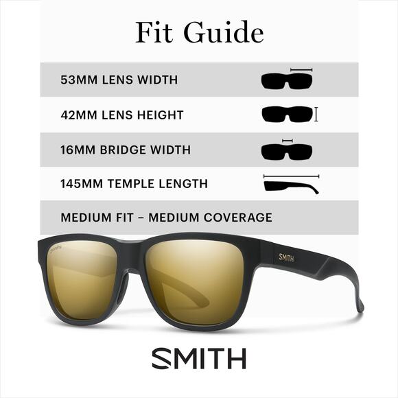 NWT SMITH Lowdown Slim 2 Sunglasses Matte Black Gold Polarized